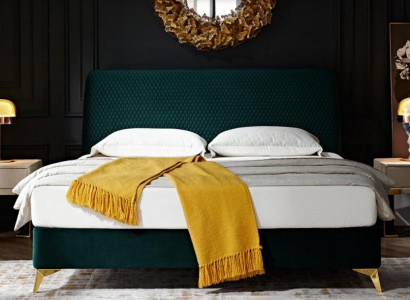 Bett 180x200cm Textil Schlafzimmer Möbel Luxury Moderne Betten Design Bett Samt